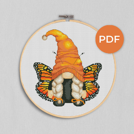 Butterfly female,  Cross stitch pdf, Gnome cross stitch, Counted cross stitch, Insect cross stitch, Modern cross stitch