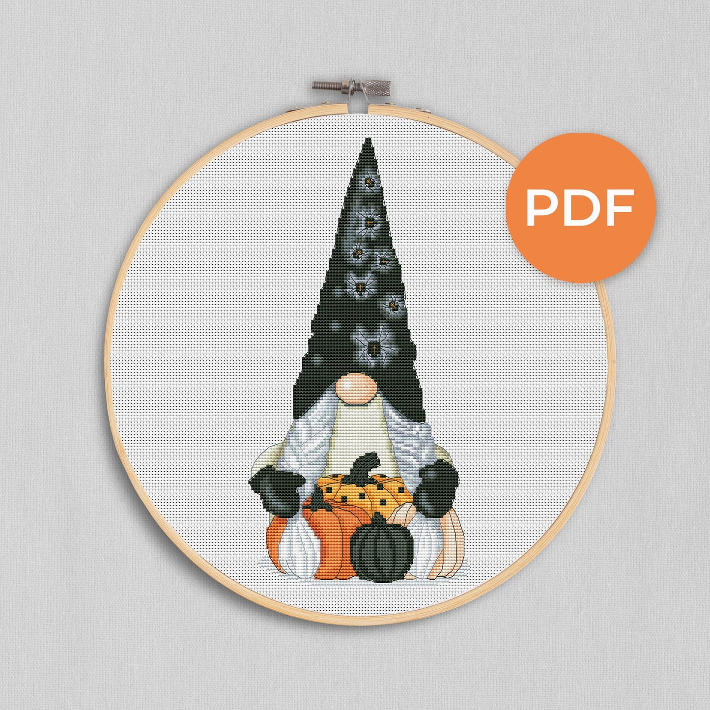 Witch, Halloween cross stitch, Modern cross stitch, Cross stitch pattern, Spiders cross stitch, Pumpkins cross stitch