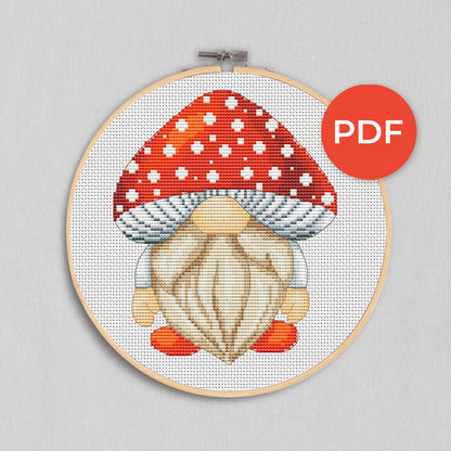 Mushroom, Cross Stitch Pattern, Counted cross stitch