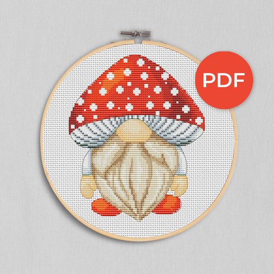 Mushroom, Cross Stitch Pattern, Counted cross stitch