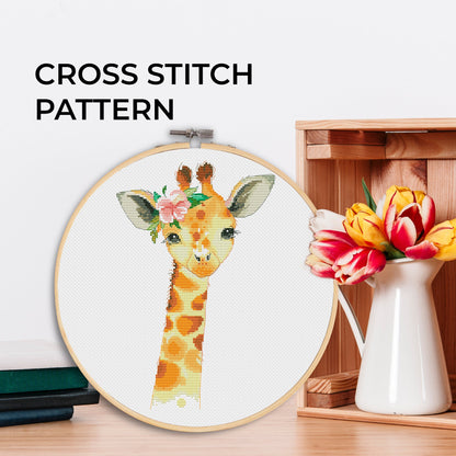 Cross stitch pattern, Giraffe, Animal cross stitch, Counted cross stitch