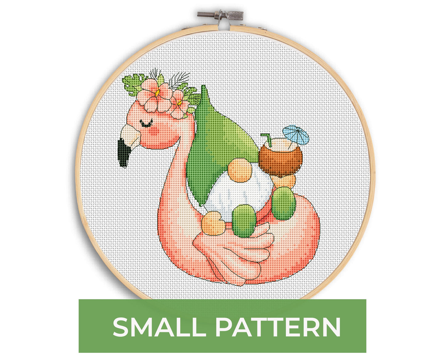 Cross stitch pattern - On holiday, Gnome cross stitch