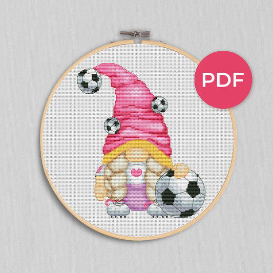 Cross stitch pattern Soccer player