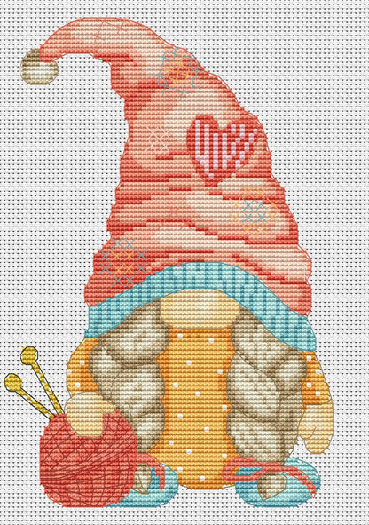 Knitter, Cross stitch pattern, Counted cross stitch