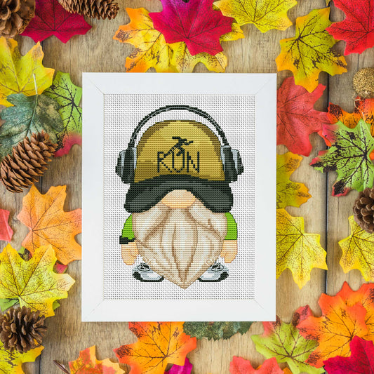Runner gnome, Cross stitch pattern