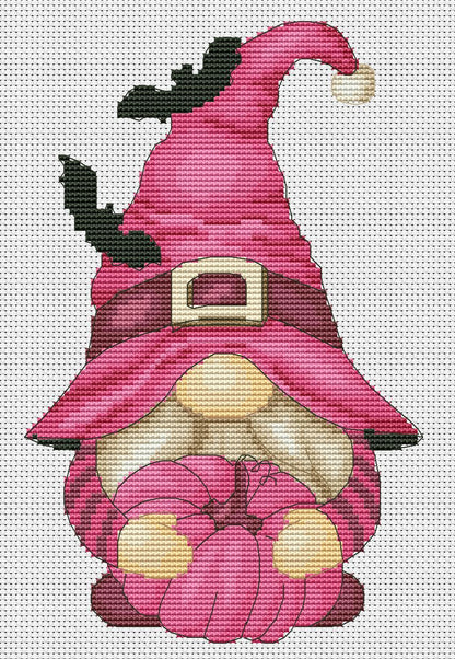 Cross stitch pattern, Witch, Halloween cross stitch, Gnome cross stitch, Modern cross stitch