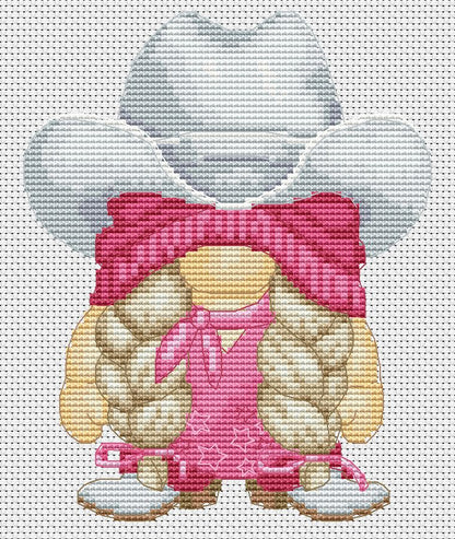 Cowgirl, Cross stitch pattern, Western cross stitch, Counted cross stitch, Gnomes cross stitch, Modern cross stitch