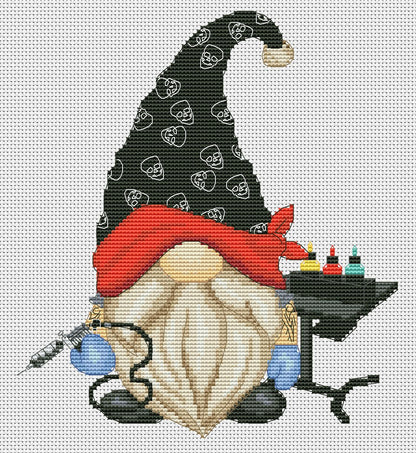 Tattoo artist, Cross stitch pattern, Tattoo cross stitch, Cross stitch, Counted cross stitch, Gnomes cross stitch, Tattoo artist gift