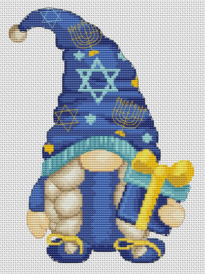 Cross stich pattern, Hanukkah female, Menorah cross stitch, Modern cross stitch, Counted cross stitch