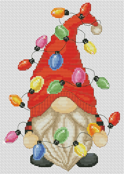 Christmas gnome, Cross stitch, Christmas cross stitch, Gnomes cross stitch, Modern cross stitch