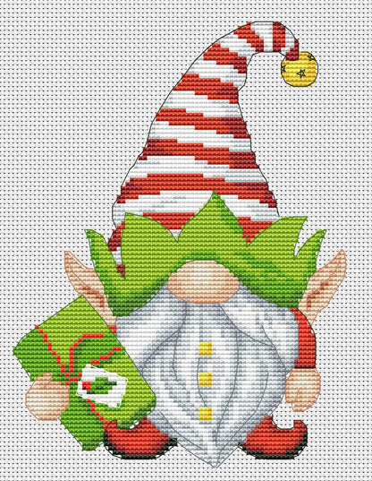 Elf, Cross stitch, Christmas cross stitch, Gnomes cross stitch, Counted cross stitch