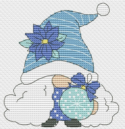 Cross stitch pattern, Winter cross stitch, Gnomes cross stitch, Counted cross stitch, Christmas cross stitch, Easy cross stitch