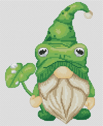 Frog Cross stitch pattern, Gnomes cross stitch, Funny cross stitch