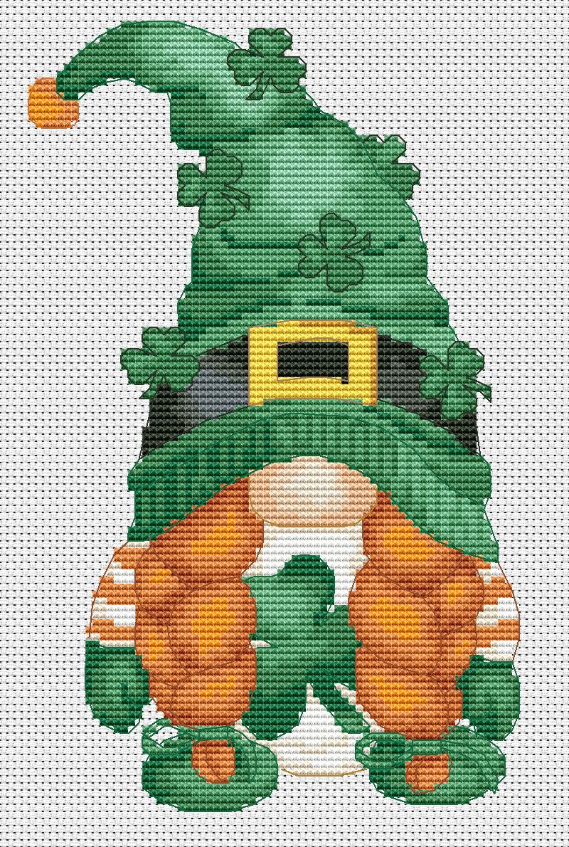 Patricks Day girl, Cross stitch pattern, Irish cross stitch, St.Patricks Day cross stitch, Clover cross stitch