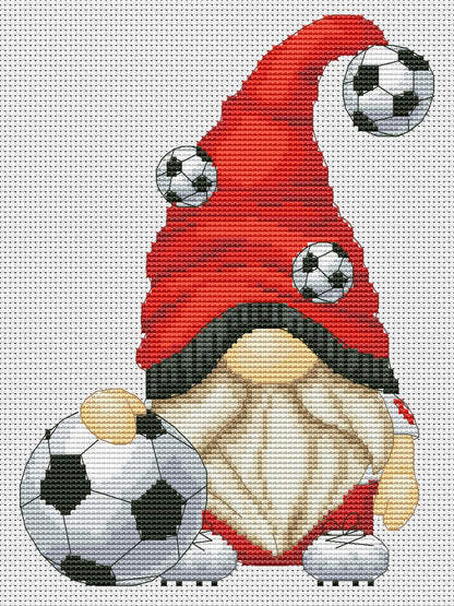 Football player, Cross stitch pattern, Sport cross stitch, Football cross stitch, Gnome cross stitch