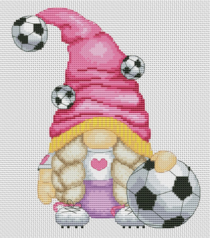 Cross stitch pattern Soccer player