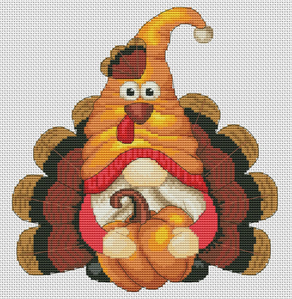 Turkey, Cross stitch pattern, Turkey cross stitch, Thanksgiving day, Pumpkin cross stitch, Counted cross stitch, Autumn cross stitch