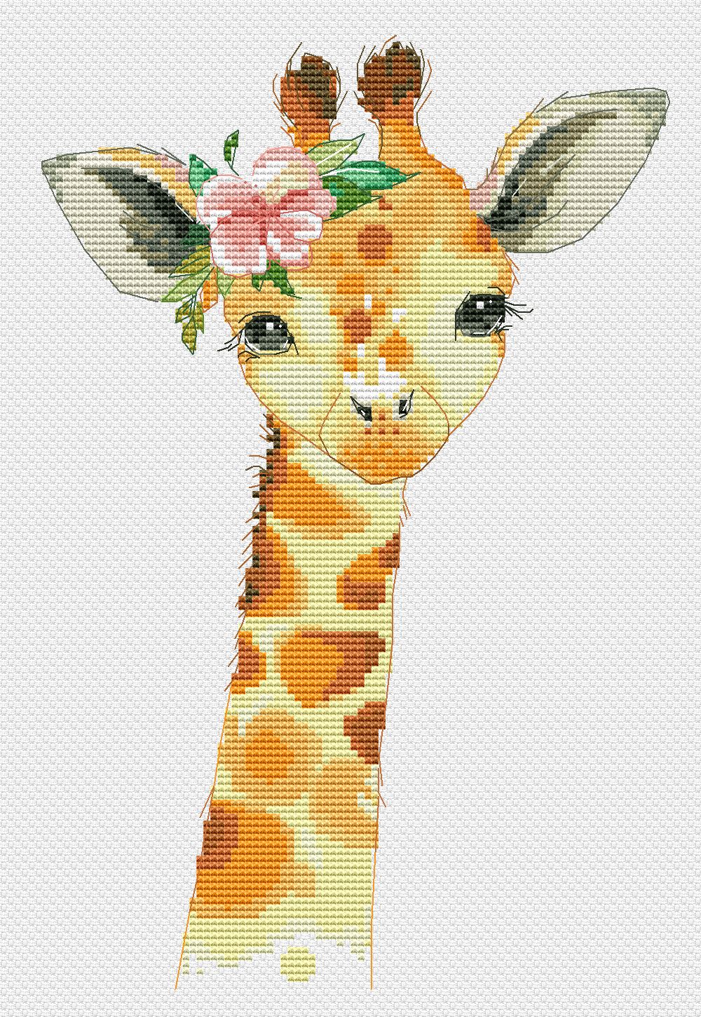 Cross stitch pattern, Giraffe, Animal cross stitch, Counted cross stitch