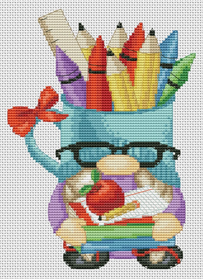 Teacher, Cross stitch pattern, Back to school, School cross stitch, Modern cross stitch, Counted cross stitch, Teacher gift