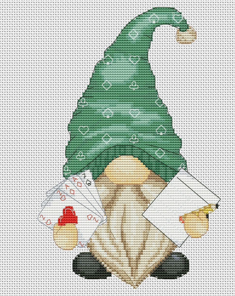 Cross stitch pattern Burraco gnome