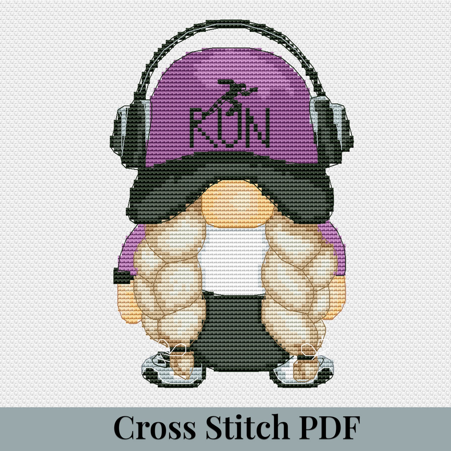 Runner female, Cross stitch pattern