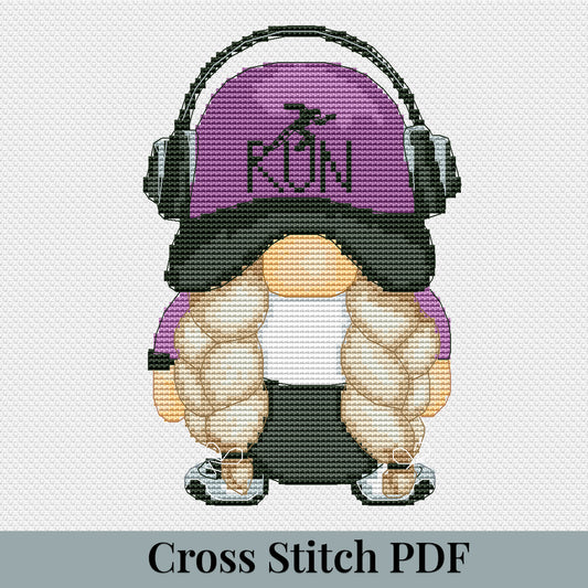 Runner female, Cross stitch pattern