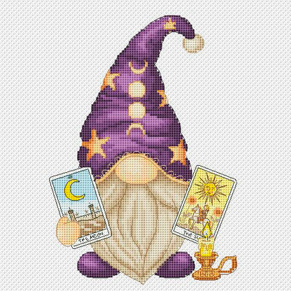 Tarot Gnome Cross Stitch Pattern PDF